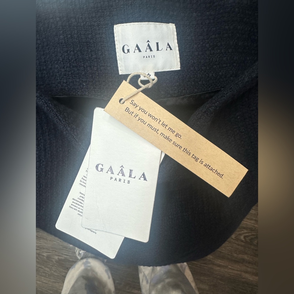 Gaala  Paris Milana Cotton Tweed Two Piece. New size 36 set . Color Navy Blue - Picture 14 of 16